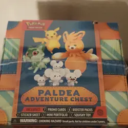 Pokemon Paldea Adventure Chest Box 7 Promo Cards 6 Booster Packs Pikachu - Image 1