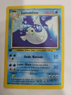 Pokemon Card - 1st Edition Dewgong (Lamantine) French - Base Set 25/102 - Image 1