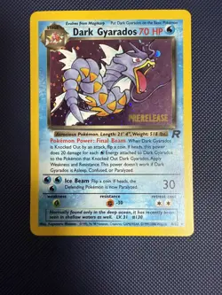 Dark Gyarados 8/82 Holo Team Rocket Prerelease Promo Pokemon Card - NM - Image 1