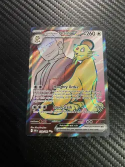 Team Rockets Persian EX 219/182 Destined Rivals Full Art Pokemon TCG Card NM - Image 1