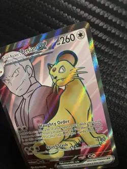 Team Rockets Persian EX 219/182 Destined Rivals Full Art Pokemon TCG Card NM - Image 4
