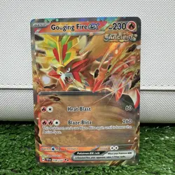 Gouging Fire EX 038/162 SV05 Temporal Forces Holo Double Rare Pokemon Card - Image 1
