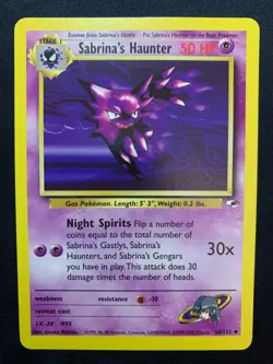 SABRINA'S HAUNTER - 058/132 - GYM HEROES - POKEMON CARD - LP - Image 1