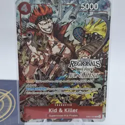 ONE PIECE TCG KID & KILLER EB01-003 ONLINE Regionals FINALIST CARD 2025 Vol.2 - Image 2