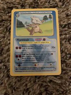 Pokemon Funskool Vintage Marowak Card Damaged - Image 1