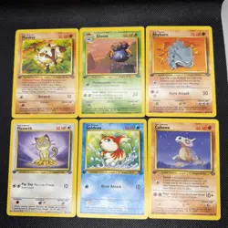vintage pokemon 1st edition Jungle Lot Bundle 6 Card - Image 1