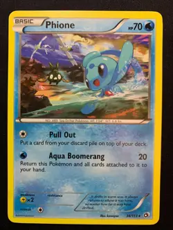 PHIONE - 36/113 - LEGENDARY TREASURES - RARE POKEMON CARD - LP - Image 1
