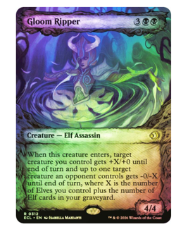 Gloom Ripper - Foil - Showcase Lorwyn Eclipsed MTG - Image 1