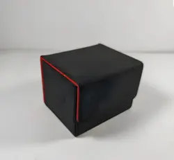 One Deck Box Premium 100 Sleeved Cards Red/Black MTG Pokemon TCG Game Case - Image 1