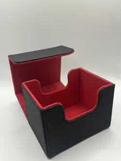 One Deck Box Premium 100 Sleeved Cards Red/Black MTG Pokemon TCG Game Case - Image 3