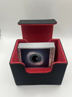 One Deck Box Premium 100 Sleeved Cards Red/Black MTG Pokemon TCG Game Case - Image 4