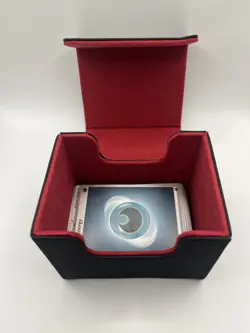 One Deck Box Premium 100 Sleeved Cards Red/Black MTG Pokemon TCG Game Case - Image 5