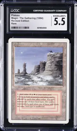 1994 MAGIC: THE GATHERING REVISED EDITION RARE PLATEAU CGC 5.5 - Image 1
