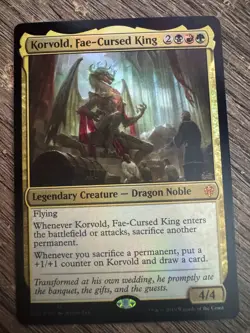 Magic the Gathering Korvold, Fae-Cursed King Throne of Eldraine Foil - Image 1