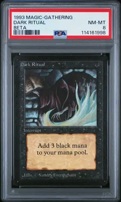 1993 MAGIC: THE GATHERING BETA DARK RITUAL PSA 8 - Image 1