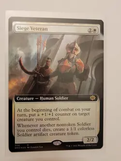 Siege Veteran Extended Foil The Brothers' War MTG NM PACK FRESH - Image 1