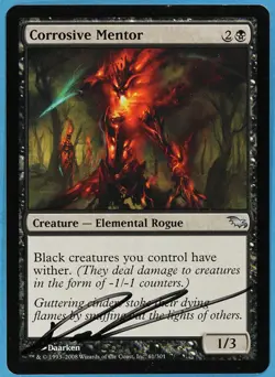 Corrosive Mentor Shadowmoor NM Uncommon Artist Signed CARD (s4790) ABUGames - Image 1