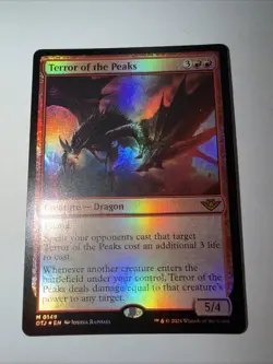 MTG Outlaw Of Thunder Junction Terror of the Peaks mythic foil card / NM - Image 3