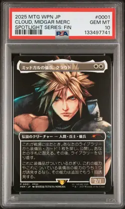 2025 MTG JPN WPN SPOTLIGHT SERIES: FINAL FANTASY CLOUD, MIDGAR MERCENARY PSA 10 - Image 1
