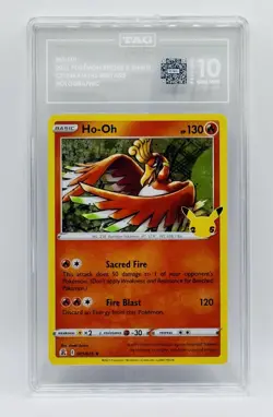 2021 Pokemon Sword & Shield Celebrations 001/025 HO-OH Holo TAG 10 1st 10 Graded - Image 4