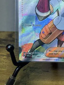 Pokemon TCG Nemona Trainer Paldean Fates Full Art Holo Ultra Rare Card 229/091 - Image 4