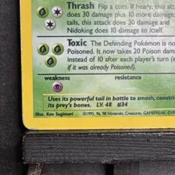 Pokemon Nidoking Holo Rare TCG Card 11/102 Base Set - Image 5
