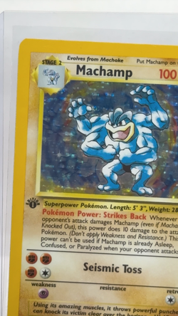Pokemon TCG Machamp 1st Edition Holo Rare #8/102 Base Set WOTC 1999 - Image 2