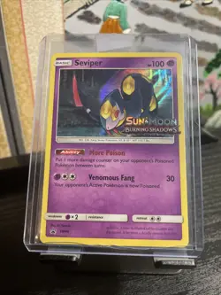 SM46 Seviper Stamped Prerelease Promo Sun & Moon Burning Shadows Pokemon Card LP - Image 1