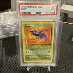 1999 Pokemon Fossil Zubat PSA 9 - Image 1