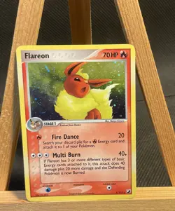 Pokemon TCG Flareon 5/115 Holo Play Unseen Forces-HOLO BLEED ERROR LP - Image 1