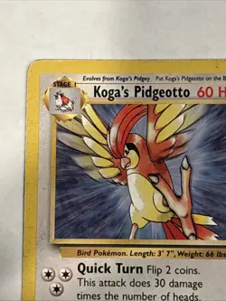 Koga's Pidgeotto 27/132 Gym Challenge Unlimited Rare Regular Pokemon TCG Card - Image 2