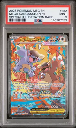 2025 POKEMON MEGA EVOLUTION SPECIAL ILLUSTRATION RAREMEGA KANGASKHAN EX PSA 9 - Image 1