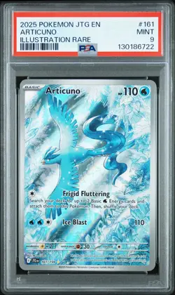 2025 POKEMON JTG EN-JOURNEY TOGETHER ILLUSTRATION RARE #161 ARTICUNO PSA 9 - Image 1