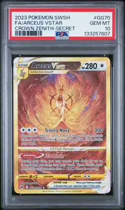 2023 POKEMON SWORD & SHIELD CROWN ZENITH SECRET FULL ART/ARCEUS VSTAR PSA 10 - Image 1