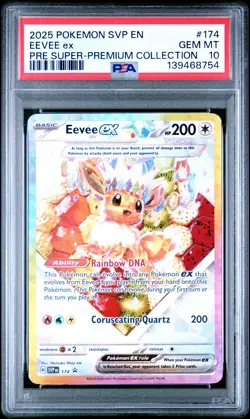2025 POKEMON SVP PROMO SUPER-PREMIUM COLLECTION #174 EEVEE EX PSA 10 - Image 1