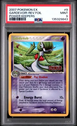 2007 POKEMON EX POWER KEEPERS #9 GARDEVOIR-REVERSE FOIL PSA 9 - Image 1