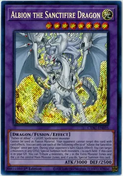 YuGiOh Albion the Sanctifire Dragon Secret 1st Cyberstorm Access CYAC-EN035 ENG - Image 1