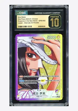 One Piece CGC 10 PRISTINE Nico Robin L Alt Art 2025 OP09-062 OP09 Chinese - Image 1