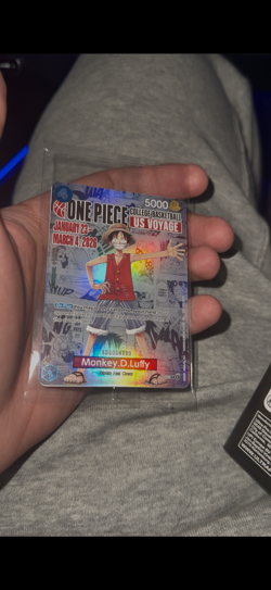 One Piece Monkey D. Luffy US Voyage College Basketball Card Rutgers IN HAND - Image 1