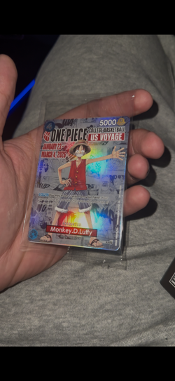 One Piece Monkey D. Luffy US Voyage College Basketball Card Rutgers IN HAND - Image 2