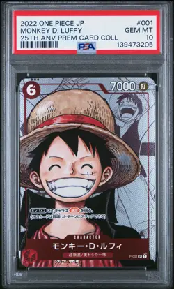 2022 ONE PIECE JPN 25TH ANNIVERSARY PREMIUM COLLECTION MONKEY D. LUFFY PSA 10 - Image 1