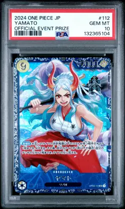 2024 ONE PIECE JAPANESE PROMOS OFFICIAL EVENT PRIZE #112 YAMATO PSA 10 - Image 1