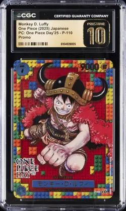 2025 ONE PIECE JPN PC: ONE PIECE DAY'25 - PROMO MONKEY D. LUFFY CGC 10 PRISTINE - Image 1