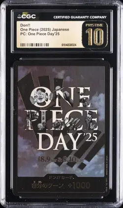 2025 ONE PIECE JAPANESE PC ONE PIECE DAY 25 DON!! CGC 10 PRISTINE - Image 1