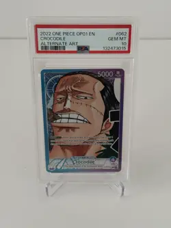 Crocodile Alternate Art Leader OP01-062 Romance Dawn English - PSA 10 - Image 1