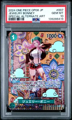2024 ONE PIECE JPN OP08-TWO LEGENDS SPECIAL ALTERNATE ART JEWELRY BONNEY PSA 10 - Image 1