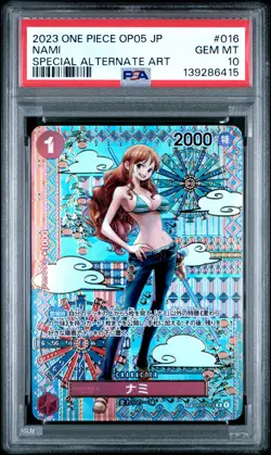 2023 ONE PIECE JPN AWAKENING OF THE NEW ERA SPECIAL ALT ART #016 NAMI PSA 10 - Image 1