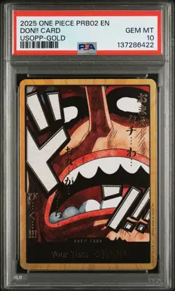 2025 ONE PIECE PREMUM BOOSTER USOPP-GOLD DON!! CARD PSA 10 - Image 1