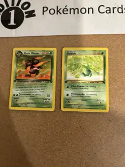 Dark Gloom + Oddish 1st Edition Pokemon Card Lot Vintage WOTC - Image 1