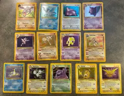 Pokemon Near Complete Fossil Set 60/62 Cards Missing #4,12 LP/HP - Image 1